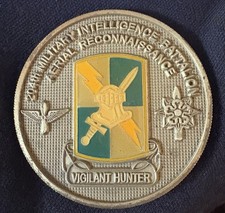 Military Commander’s Award Coin Pewter 2-Sided 204th Military Intel Battalion 2”