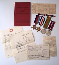 WW2 KSLI 1934 - 1957 WARRANT OFFICER'S MEDAL SET & BAR, SERVICE BOOK + EPHEMERA picture