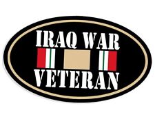 Oval Iraq War Sticker, Served in Operation Iraqi Freedom Ribbon, Veteran picture