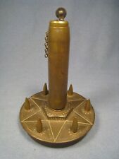 Vintage Ornate Brass Trench Art Shell Lighter Non-Functional picture