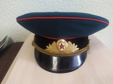 Russian military Parade visor, cap Officer of the Tank troops of the Soviet Army