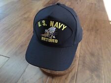 U.S NAVY RETIRED SEABEES HAT U.S MILITARY OFFICIAL BALL CAP U.S.A MADE picture