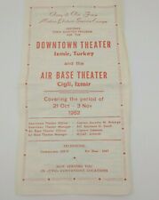 Army & Air Force Motion Picture Service Theater Program Cigli Izmir Turkey 1962 picture
