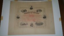 RARE 1868 CIVIL WAR TESTIMONIAL HONORING VOLUNTEER FROM THE STATE OF MAINE picture