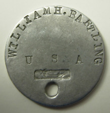 WW1 US Army Dog Tag - WILLIAM H. BARTLING U.S.A. 936689  XB picture