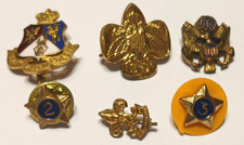 John Frick NY Polish 1863 Patriotic Pin US Army Officer & 4 Scout Star Pin Lot