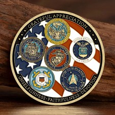 U.S. Armed Forces Commemorative Challenge Coin Military Veteran Gift