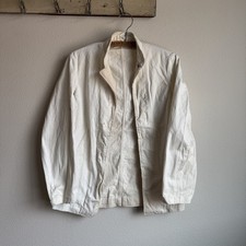 1940s US Naval Brooklyn NY White Cotton Jacket/Shirt 