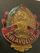 SOVIET USSR ESTONIA PIN BADGE SPECIAL SIGN OF ESTONIAN POLICE 1970, BIG, NICE R 