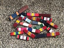 Lot Of US Army Navy Marines Air Force Military Ribbon Bars Ribbons Pins picture