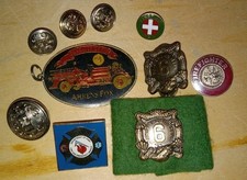 BADGE/PIN/BUTTON COLLECTOR LOT ~ FIRE 🔥 DEPARTMENT OF ARMY EMS FIRE ENGINE