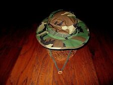 U.S MILITARY STYLE HOT WEATHER BOONIE HAT WOODLAND CAMOUFLAGE RIP-STOP X-LARGE picture