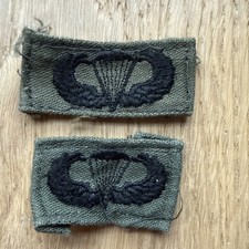 US Army Basic Parachutist Jump Wings Patch Subdued OD Airborne Lot of 2