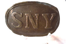 Civil War State of New York “SNY” Militia “Puppy Paw” Belt Buckle picture