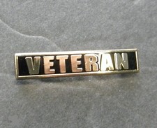 ARMY US ARMY VETERAN SCRIPT TAB LAPEL PIN BADGE 1.25 INCHES SMALL