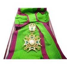 Order of Saint Lazarus of Jerusalem Grand Cross Sash Badge Medal in Case