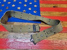 WW2 Dated 1945 US Army Pistol Khaki Web Belt WWII 3968 picture