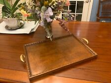 Oak Tray with Crested Brass Handles from St. Dunstan's WWI Army Hospital picture