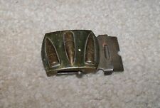 WW2 Era Solid Brass Trench Art Belt Buckle picture