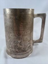 WWII Tankard Mug Salvaged Brass Metal North African Campaign Trench Art Collecto picture