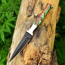 collectible handmade carbon steel double edged dagger boot knife ww2 design
