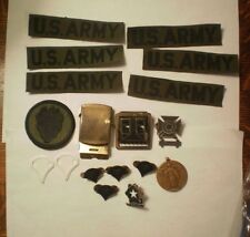 Vintage Lot Military US Army Patch Rifle Cross WWl Great War Civilization Medals picture