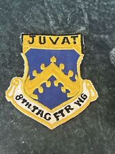 USAF AIR FORCE PATCH 8TH TACTICAL FIGHTER WING 8 TFW 70s 80s Rare JUVAT Vtg picture
