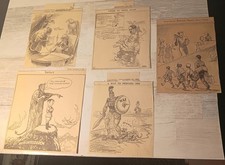 Rare WW2 Political Cartoons Newspaper Clippings ( 1939- Chicago Tribune)