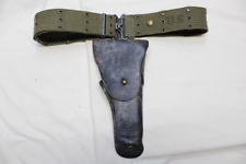 US Military Issue WW2 1944 Army USMC 1911 .45acp Holster with Belt Set A10A picture