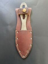 WW2 knifecrafters Throwing Knife In Original Leather Sheath (name Engraved) picture