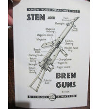 STEN AND BREN GUNS WW2 1942 In Field Quick Fix  Hand Book Reprint New picture