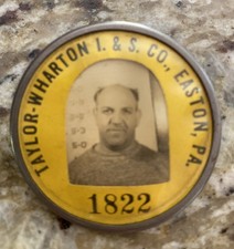 WWII-Era Taylor-Wharton Iron & Steel Co. Industrial Employee Photo ID Badge