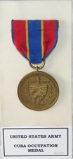 Antique Rare 1898 1902 US Army Cuba Occupation Campaign Medal Numbered #8437
