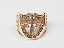 Vintage US ARMY AIRBORNE De Opresso Liber 10ky Gold Ring Sz 11 picture