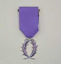 France Palm Leaf Purple Knight Medal Highest Honor Badge