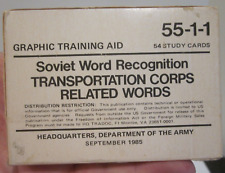 COLD WAR US ARMY PLAYING CARDS 1985 SOVIET WORD RECOGNITION SEALED picture