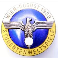 RARE German WWII Studenten Weltspiele Wien Student Bund Badge WW2 Original picture