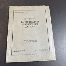 Navships 91152. Instruction Book for Radio Teletype Terminal Set AN/SGC-1 picture
