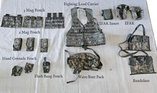 16 pc US Army MOLLE II ACU Fighting Load Carrier Vest w/Tons of Extras16 pieces