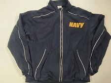 US Navy Running Jacket PT Size X-Small Short Windbreaker Navy Blue picture