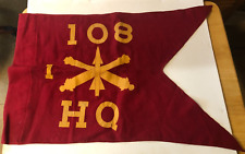 *RARE* WWII Guidon; HQ 1rst Battery, 108 Antiaircraft Artillery Battalion NY picture