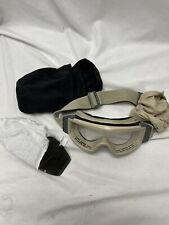 US Military ESS Profile NVG Ballistic Goggles - Desert Tan Clear & Smoke Lenses picture
