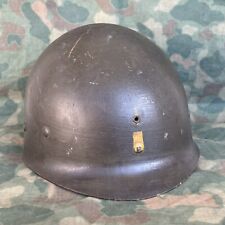 Original WWII WW2 US Army Westinghouse M1 Helmet Liner 2nd Lt. Painted Rank picture