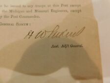 405 Civil War Atlanta Ga Occupation Orders Stragglers 1864 Sgn Gen. Perkins picture