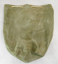 Vintage Military Duffle Bag Canvas Large Green Drawstring Tactical picture