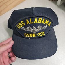 USS Alabama SSBN 731 Submarine Office Hat Navy Black Snap Back Excellent Vintage picture