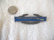 WWII INFANTRY BADGE-STERLING SILVER-ARMY UNIFORM INSIGNIA RIFLE PIN picture