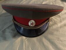 Vintage Soviet Russian Military Officer Visor Cap Hat USSR Size 55 1987 picture