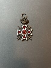 Romania Order Of The Crown With Swords With Original Box.  WWII Issued. picture