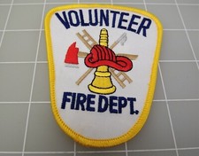 Brand New sew-on PATCH VOLUNTEER FIRE DEPT. 3 x 3 3/4"